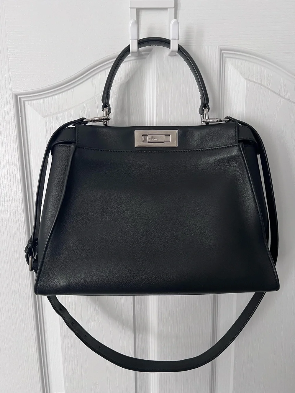 FENDI Bag, Fendi Peekaboo with Detachable Strap, Silver Hardware